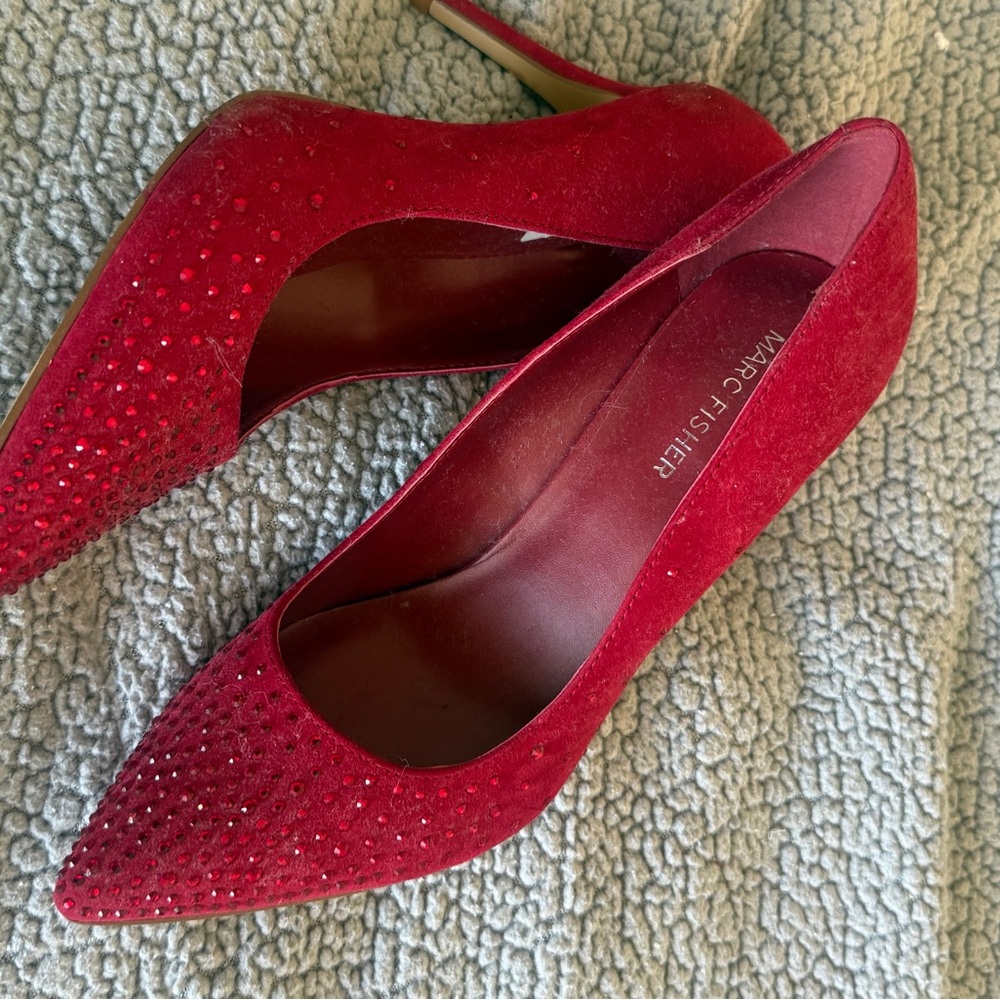 Marc Fisher Sparkling Red Heels